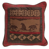 Cascade Lodge Faux Leather Reversible Throw Pillow
