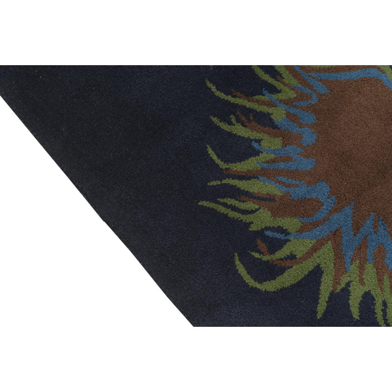 Tapis carré bleu marine Orlando