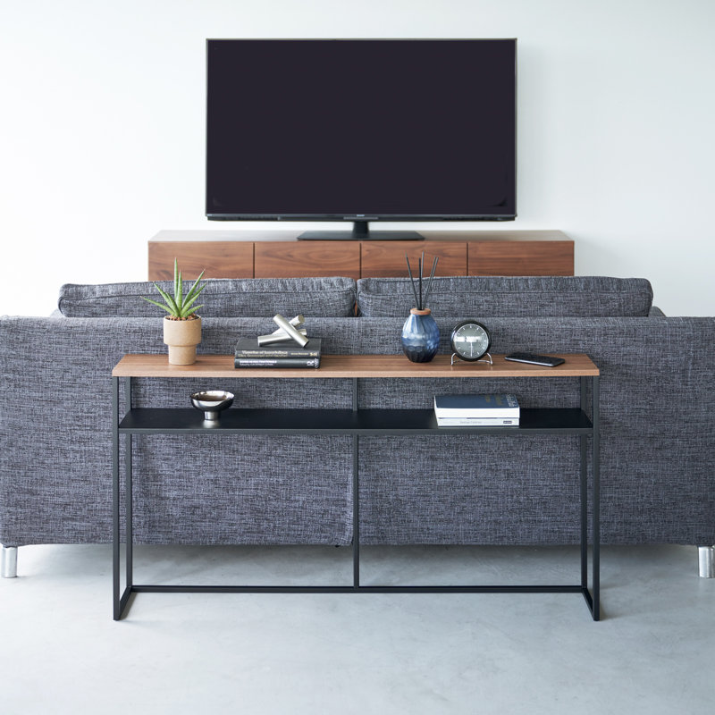 Yamazaki Home Tower console for entryway or hallway, Noir