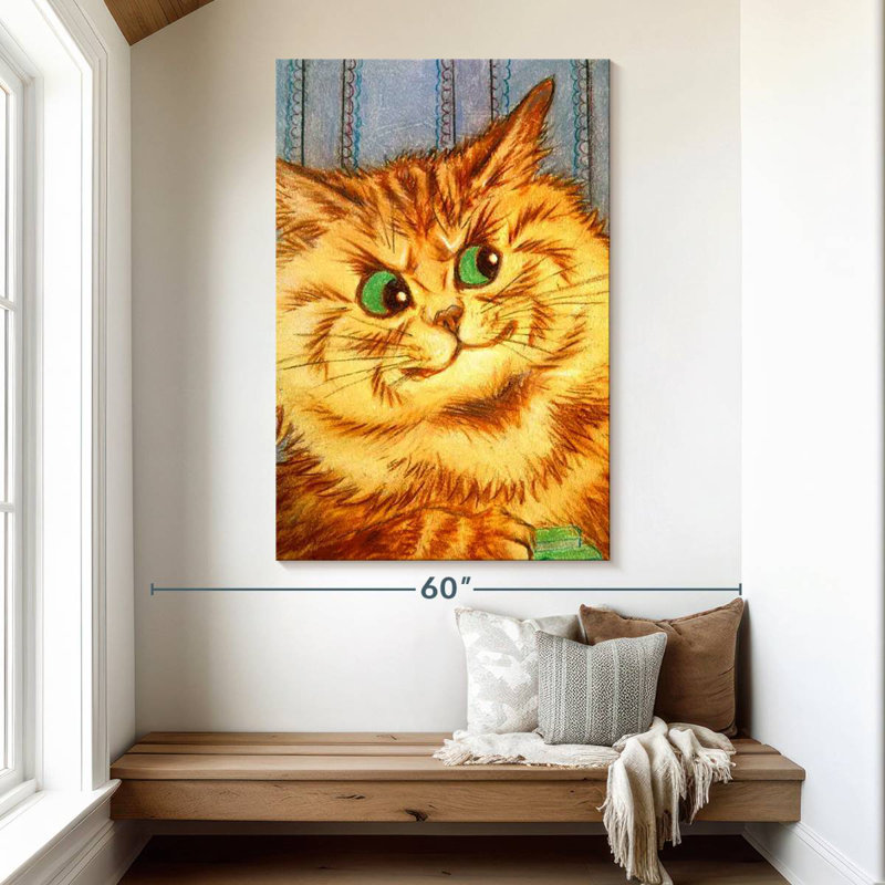 Brampt Quizzical Cat, 51" H x 34" W