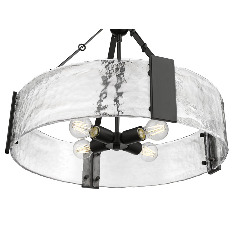Rezi Pendant - Matte Black, 4, 21" H x 24.25" W x 24.25" D
