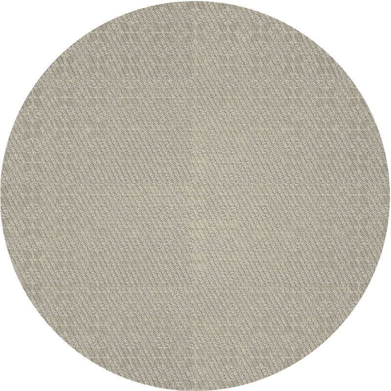 Tapis décoratif brun damassé portwood, Rond 8 pi