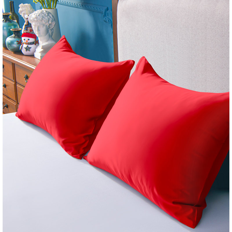 Satin - Set of 2, Red, Queen