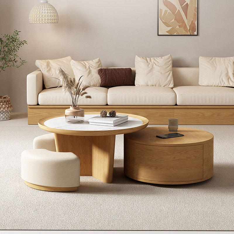 Table basse à bûches