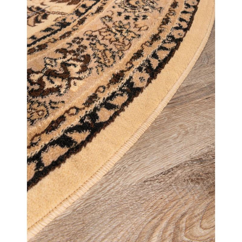 Hanan Floral Area Rug, Oval 7'10" x 10', Ivory