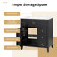 Meuble-lavabo moderne avec lavabo, tablette réglable et 3 tiroirs pour un rangement et une organisation efficaces-1133459474