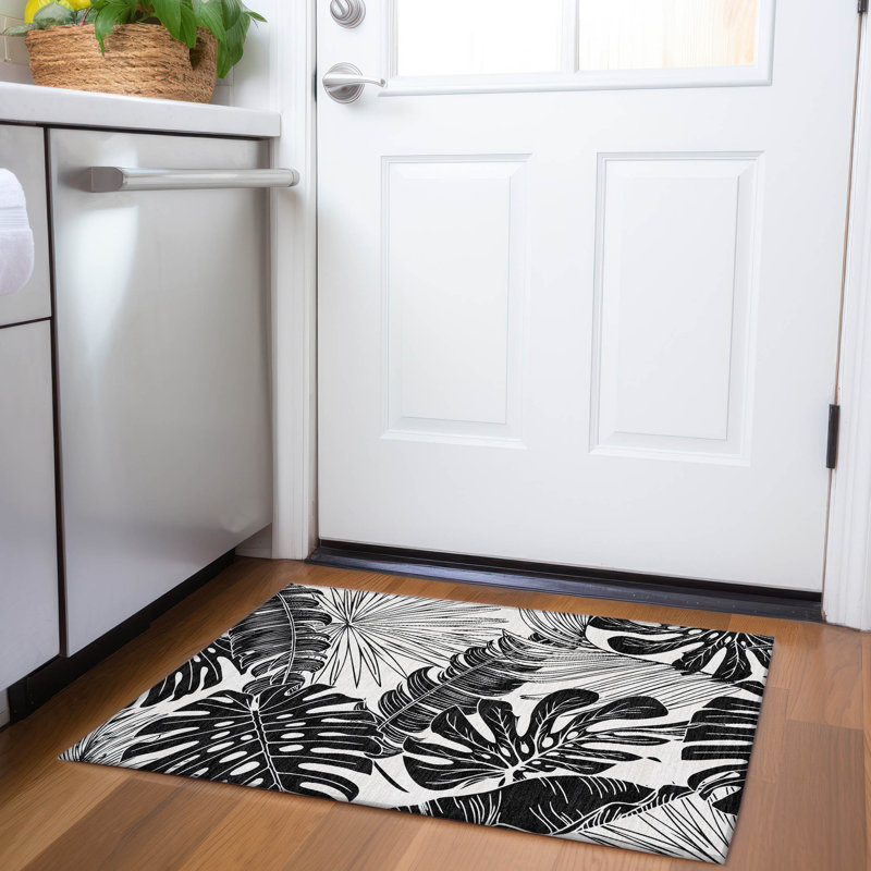 Tapis de qualité supérieure lavable à la machine Cerrito AMF211, Rectangle 1 pi 8 po x 2 pi 6 po