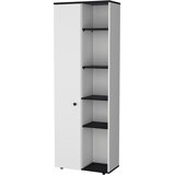 White Kitchen Pantry With 5 Fixed And Open Shelves 10-shelved For A Stylish Practical