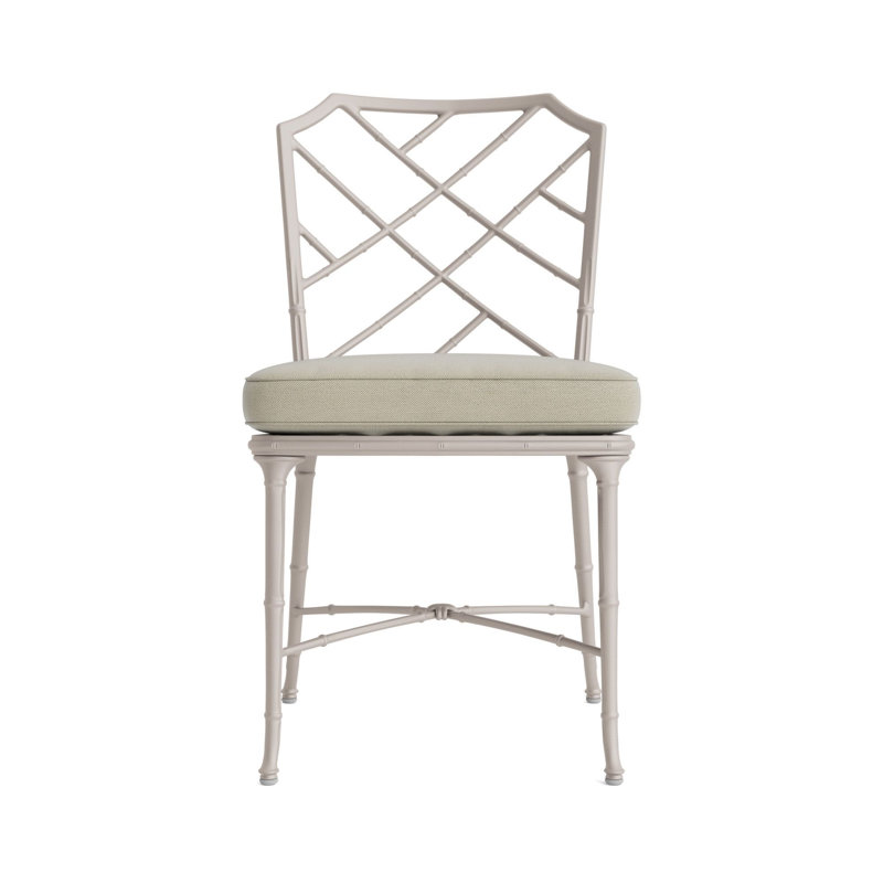 Calcutta Outdoor Dining Side Chair, Fusion Charcoal, Brown, Dove Smooth