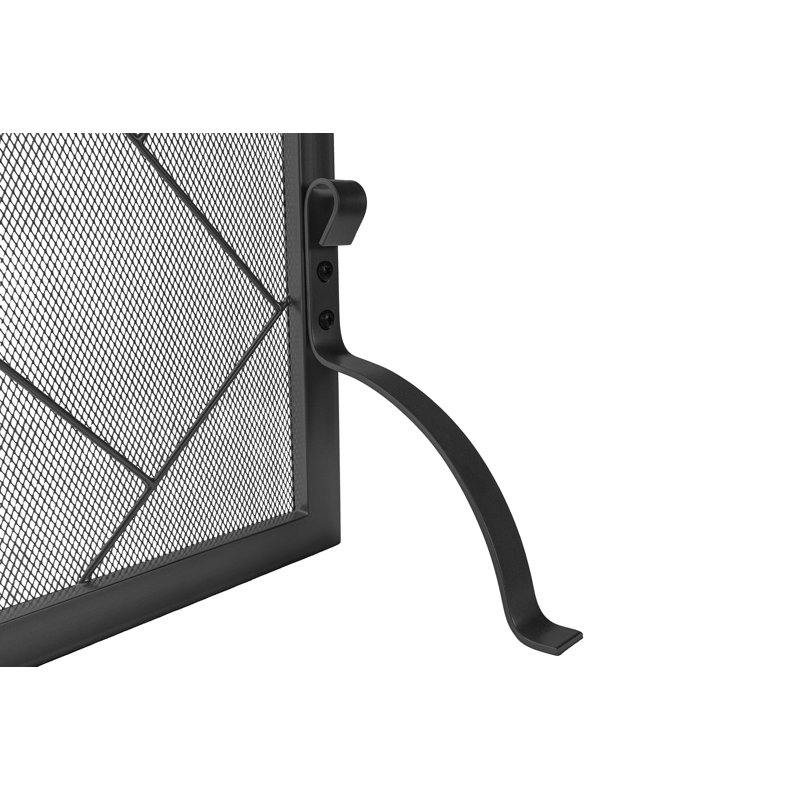 Paravent simple à panneau croisé, moyen, Noir, H 32 po x l 44 po x P 7 po
