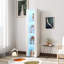 Armoire latérale avec lampe à bande en aluminium de couleur blanche, panneau de particules de 15 mm, l 40 x 29 x H 170 cm, pratique avec revêtement et lampe, unité de rangement attrayante