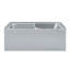 Baignoire en alcôve avec tablier gris mat 60 po x 32 po Voltaire-102694113