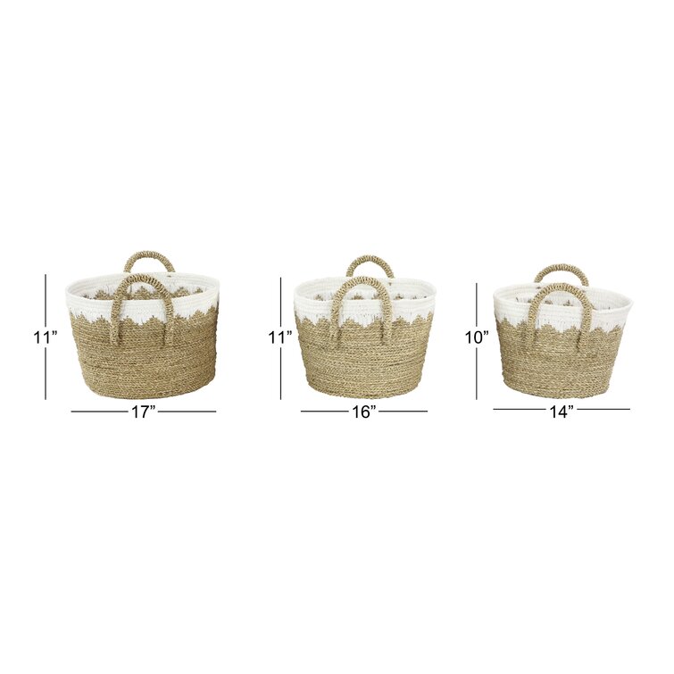 Rattan Basket Set Three Posts