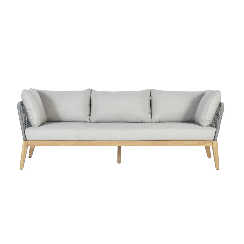Canapé d'extérieur avec coussins de 86,25 po de largeur Lageschulte, Gris
