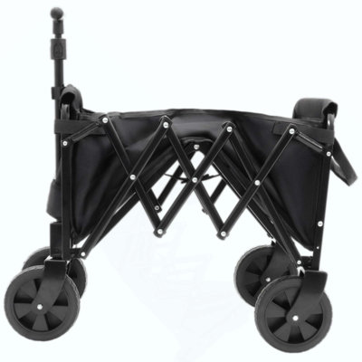 Chariot utilitaire extensible à deux couches avec 100% d'espace supplémentaire - Chariot d'épicerie de 225 lb pour le camping, le magasinage, les sports, le jardinage, la pêche