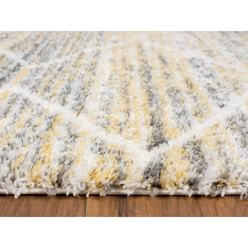 Tapis gris Ikat, Rectangle 5 pi 3 po x 7 pi 6 po