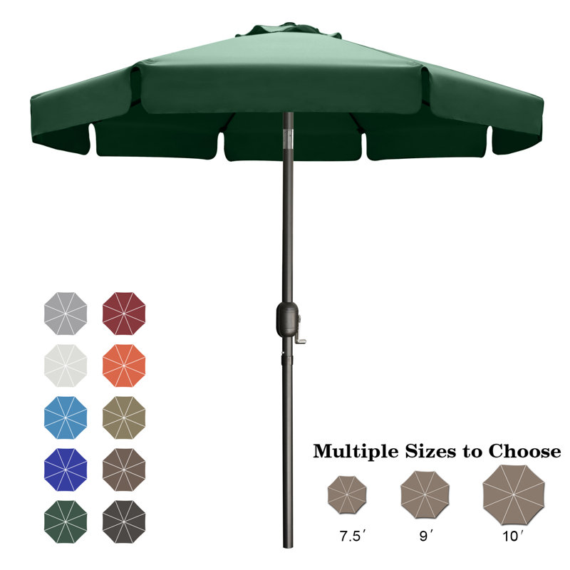 Parasol de marché 9 pi Hobert, H 79,9 po x l 90,5 po x P 90,5 po, Vert