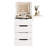 Compact Office Desk With 31 Vanity Function, Hidden Drawers, And Storage White Functionality, Mirror