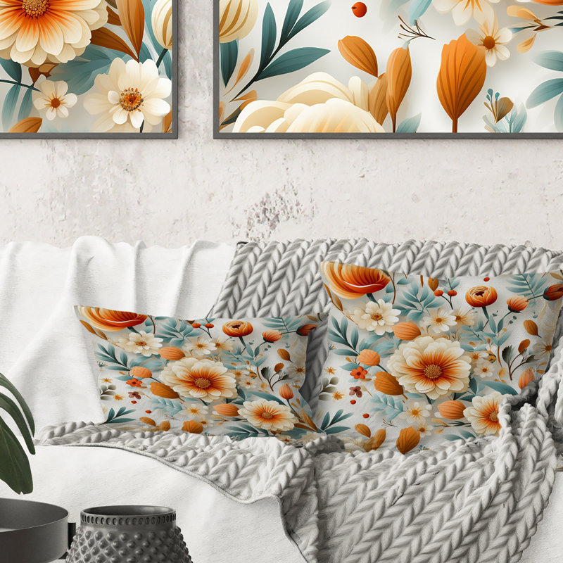Coussin Orange, 16" x 16"