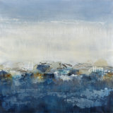 Seaside Night Painting by Jennifer Hollack Raboin