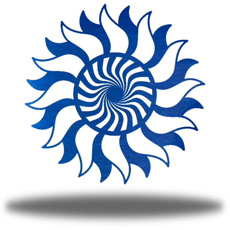Décoration solaire Eutimio, Bleu, H 18 po x l 18 po x P 0,01 po