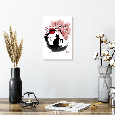 Brami sakura chat Sumi-E