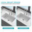 32"X19"X10" Undermount Single Bowl Fireclay Kitchen Sink - Dual Mount White Porcelain Fireclay Rectangular Deep Single Bowl Sink Basin-125207571