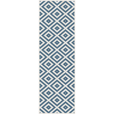 Runner Geometric Flatweave Area Rug