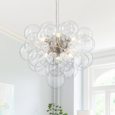 Sputnik Design 6 - Light Sphere Glass Globe Bubble Chandelier
