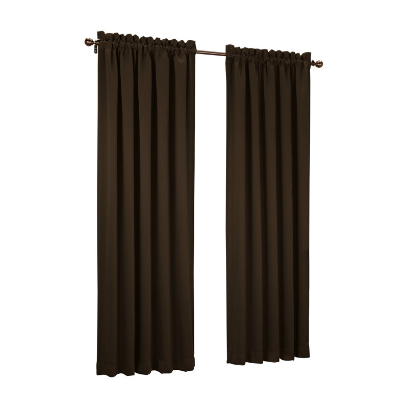 Panneau de rideau obscurcissant et isolant en polyester - Basics by Wayfair ™, Chocolat, 1, l 54" x L 84"