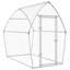 Cage à poulet en acier galvanisé 41,3 po x 71,7 po argent-698073993