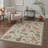 Aarna Woodland Rustic Animals  Beige&Brown Area Rug, Washable Kids Rug with Non-Slip Backing-1745226176-1748927362