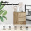 Bedside Cabinet 39 X 34.5 X 65 Cm Engineered Wood-107256188