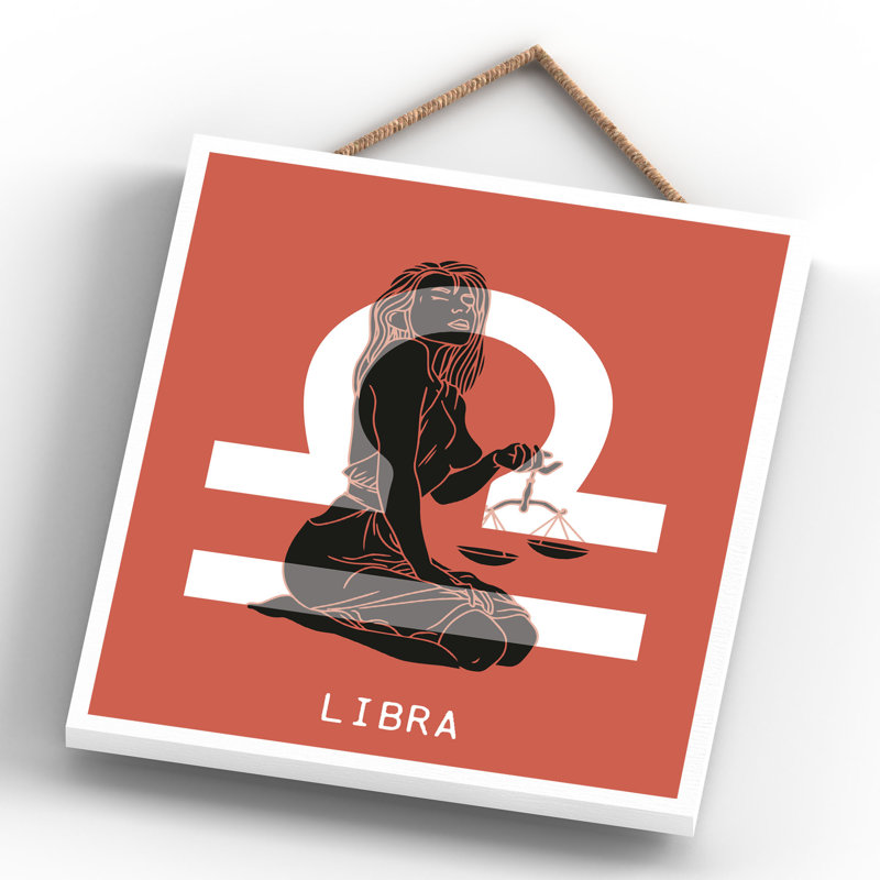 Kana Zodiac Libra Terracotta - Print on Wood