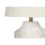 Lighting, H 20 po, lampe de table, béton crème, abat-jour ivoire / crème, moderne