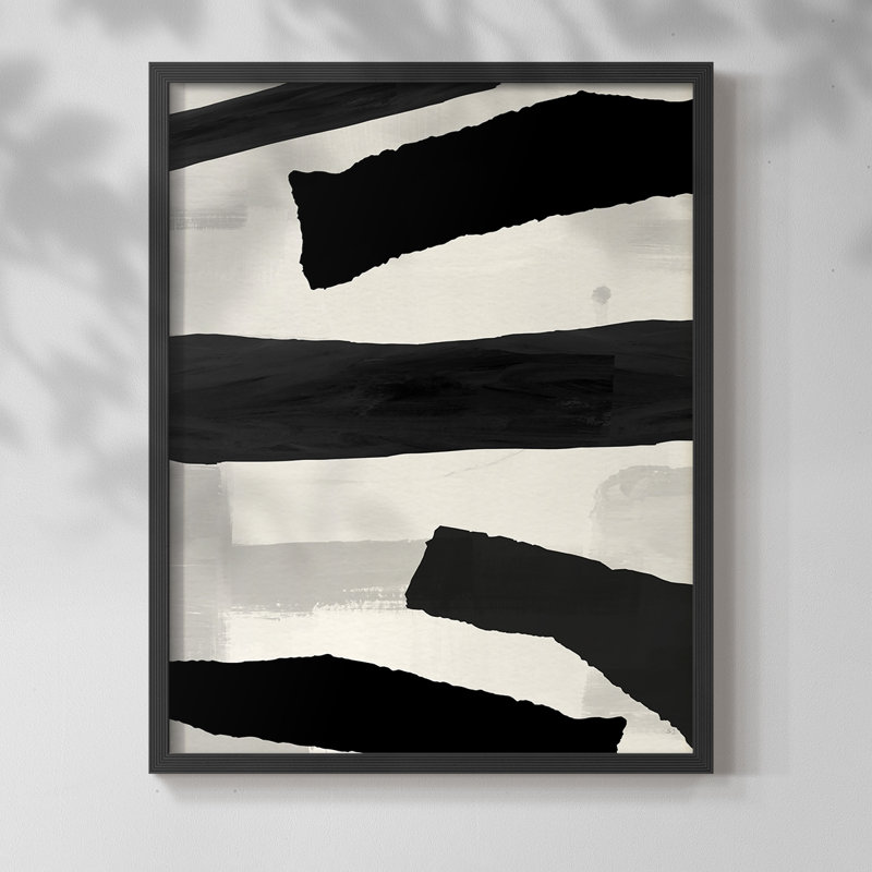 «Mountain Paths I», reproduction encadrée - bois massif, H 21 po x l 17 po, Noir, noir, noir, noir