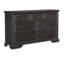 Commode de 7 tiroirs de rangement au fini anthracite
