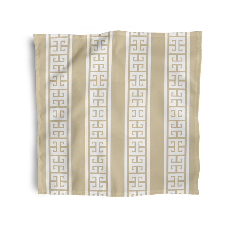 Adaysha Key Stripe Napkins, Taupe