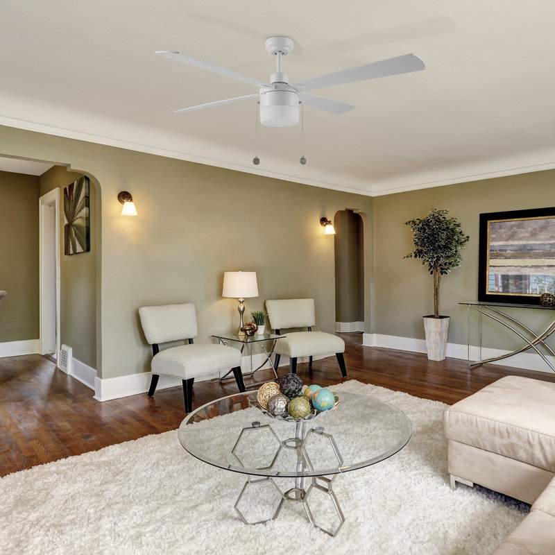 Terianna 52'' Ceiling Fan with Light Kit, White