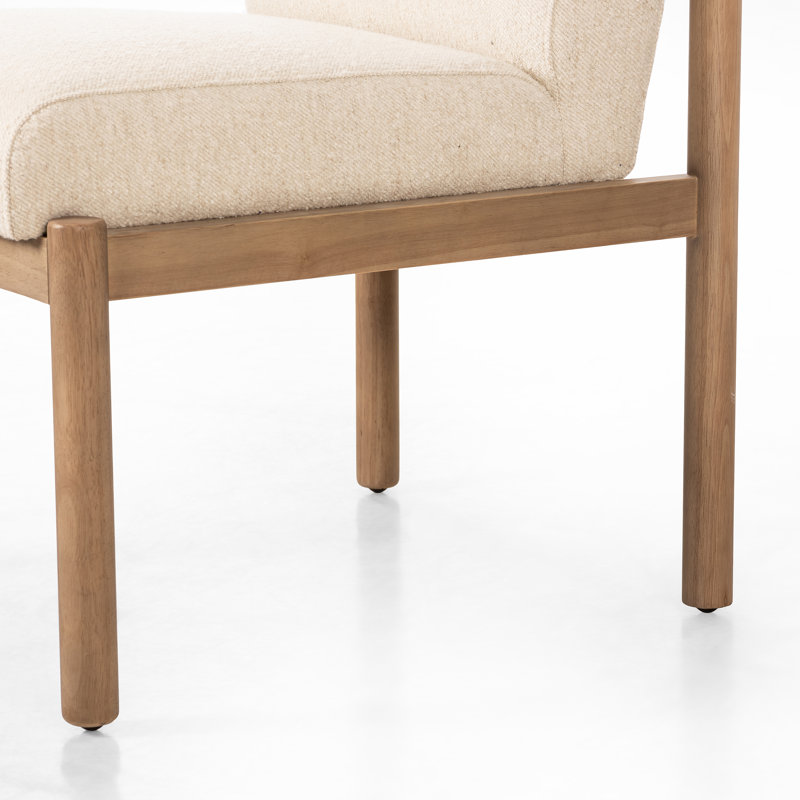Kiano Upholstered Dining Chair, Ivory Polyester Blend