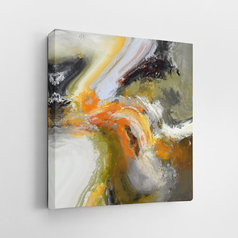 Premier lever de soleil - peinture sur toile tendue, H 8 po x l 8 po
