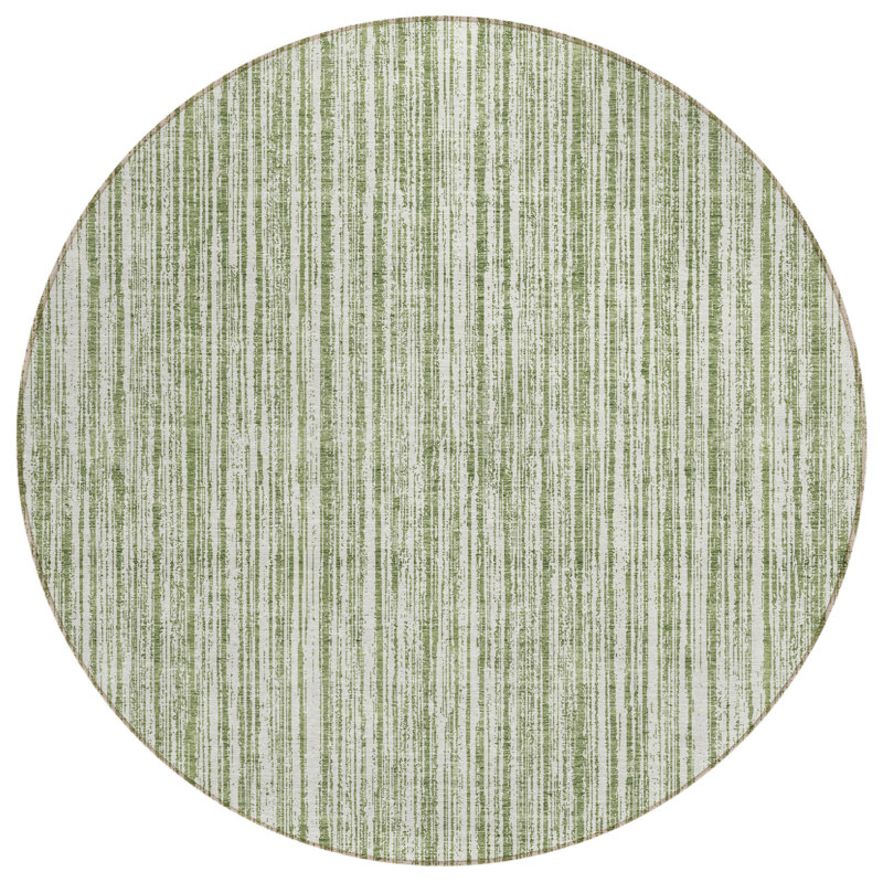 Tapis intérieur lavable rayé ivoire 8 pi