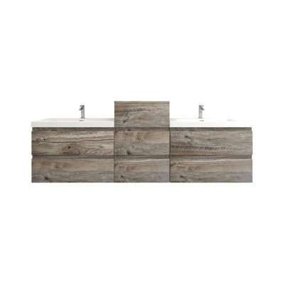 Moreno Bailey 78.5'' Double Bathroom Vanity with Acrylic Top