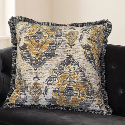 Toscana Jacquard Square Accent Pillow Amber