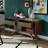 Upton Two-Tone Walnut Finish Rippled Wood Design Server