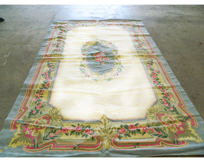 Flatweave Wool Floral Indoor Rug