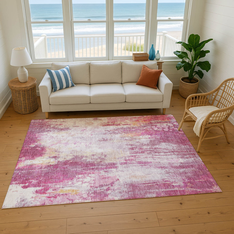 Premium Machine Washable Marasco AMF1640 Abstract Rug, Rectangle 2'6" x 3'10"
