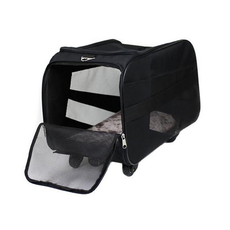 Collapsible Pet Carrier with 1 Door, Medium (12" H x 11" W x 18" D)