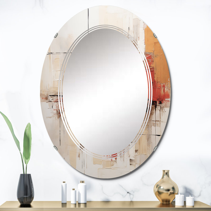 Botein - Miroir mural moderne ovale, 36 po x 24 po