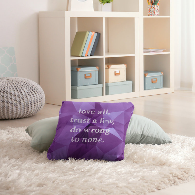 Coussin intérieur / extérieur Do No Wrong, H 30 po x l 30 po, Améthyste